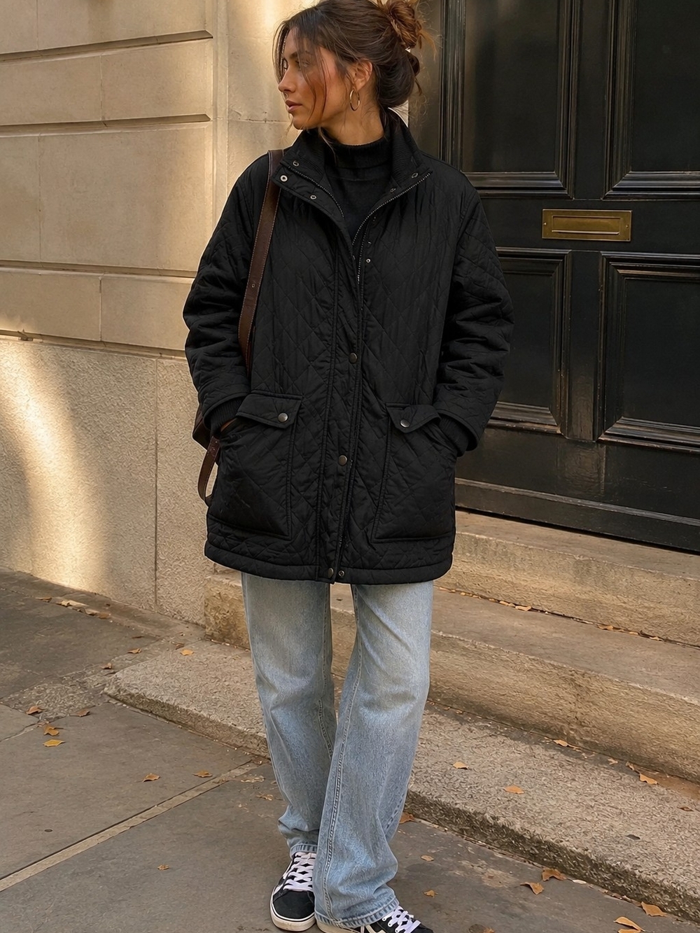 Vintage London Fog Heritage Quilted Jacket – Oversized Black Coat